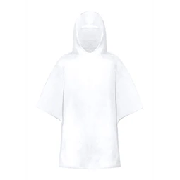 Esőkabát poncsó gyerek, átlátszó LDPE kék RPET poliészter hordtasakban