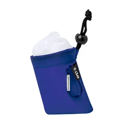 Esőkabát poncsó gyerek, átlátszó LDPE kék RPET poliészter hordtasakban