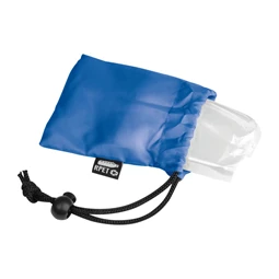 Esőkabát poncsó, praktikus Rpet hordozó táskával kék, tok 8,5 × 2 × 10 cm