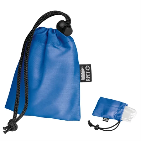 Esőkabát poncsó, praktikus Rpet hordozó táskával kék, tok 8,5 × 2 × 10 cm