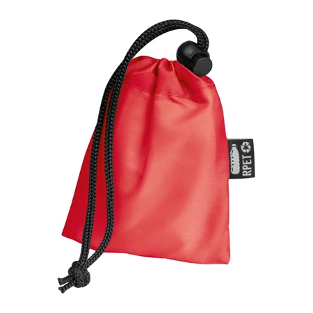 Esőkabát poncsó, praktikus Rpet hordozó táskával piros, tok 8,5 × 2 × 10 cm