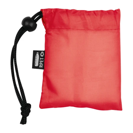 Esőkabát poncsó, praktikus Rpet hordozó táskával piros, tok 8,5 × 2 × 10 cm