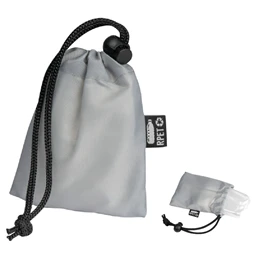 Esőkabát poncsó, praktikus Rpet hordozó táskával szürke, tok 8,5 × 2 × 10 cm