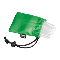 Esőkabát poncsó, praktikus Rpet hordozó táskával zöld, tok 8,5 × 2 × 10 cm