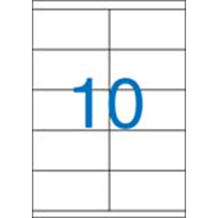 Etikett 105x57mm, 1000 etikett/csomag, 2 pályás