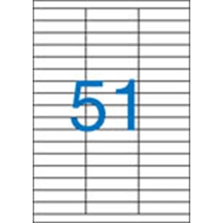 Etikett 70x16,9mm, 5100 etikett/csomag, 3 pályás,