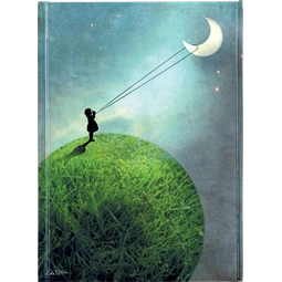 Jegyzetfüzet A/5 vonalas keményfedeles mágneses Chasing the moon