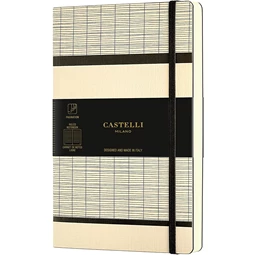 Jegyzetfüzet A/6 vonalas CASTELLI 96 lapos puhafedeles gumis Tatami White Milk