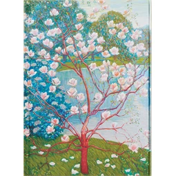 Jegyzetfüzet A/6 vonalas keményfedeles mágneses Wilhem Lizst: Magnolia Trees