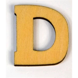 Fa betű és szám natúr 3,5 cm magas 8db/csomag D betű