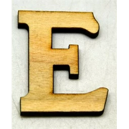 Fa betű és szám natúr 3,5 cm magas 8db/csomag E betű
