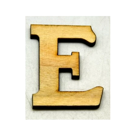 Fa betű és szám natúr 3,5 cm magas 8db/csomag E betű