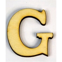 Fa betű és szám natúr 3,5 cm magas 8db/csomag G betű