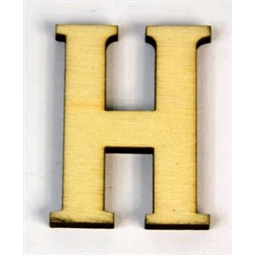 Fa betű és szám natúr 3,5 cm magas 8db/csomag H betű