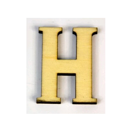 Fa betű és szám natúr 3,5 cm magas 8db/csomag H betű