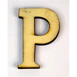 Fa betű és szám natúr 3,5 cm magas 8db/csomag P betű