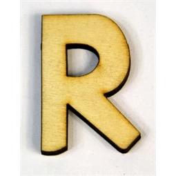 Fa betű és szám natúr 3,5 cm magas 8db/csomag R betű