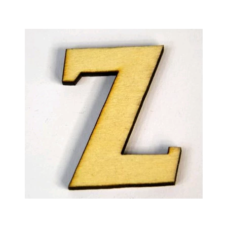 Fa betű és szám natúr 3,5 cm magas 8db/csomag Z betű