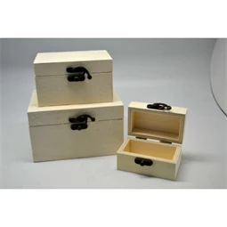 Fa doboz szett 3db-os 17,5x12,3x8cm, 15x9,5x6,4cm, 12,5x6,8x4,7cm natúr, téglalap