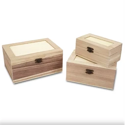 Fa doboz szett 3db-os peremes 12x8x4,7cm  15,2x11cmx6,6cm  19x14cmx8,5cm