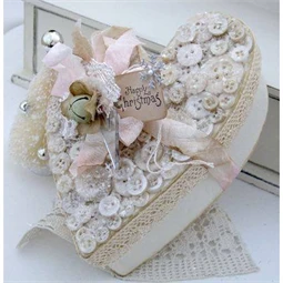 Fa doboz szív alakú 15x15x4cm, belül tükrös, 3 rekeszes csatos