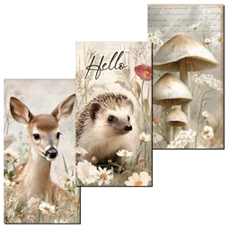 Fa figura Erdei állatok 3db/csomag vegyes