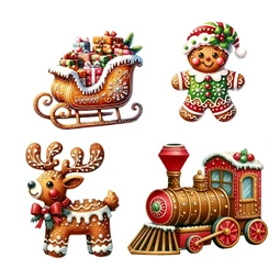 Fa figura Mézeskalács szett 4db/csomag