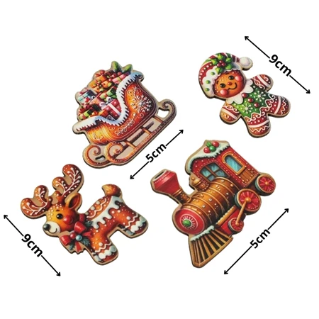 Fa figura Mézeskalács szett 4db/csomag