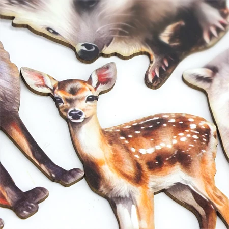 Fa figura Őszi állatok 4db/csomag vegyes, 10 cm