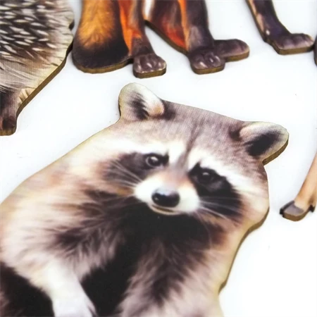 Fa figura Őszi állatok 4db/csomag vegyes, 10 cm