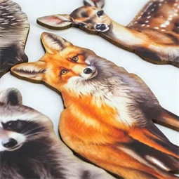 Fa figura Őszi állatok 4db/csomag vegyes, 10 cm