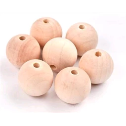 Fa gyöngy natúr 15mm 100db/csomag