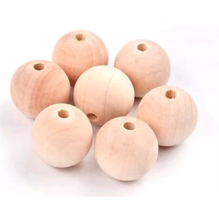 Fa gyöngy natúr 25mm 100db/csom