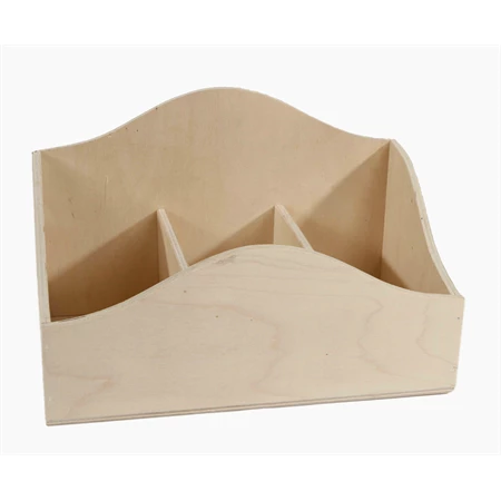 Fa írószertartó sima 22x10x14cm natúr