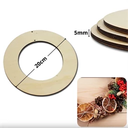 Fa karika, koszorú alap, 20x4x0,5cm natúr