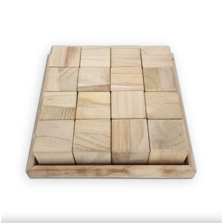 Fa kocka 6x6cm natúr 16db/csomag