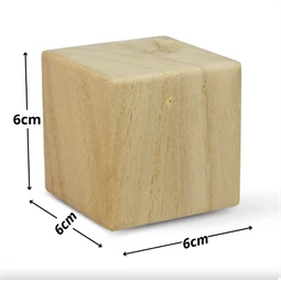 Fa kocka 6x6cm natúr 1db