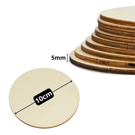Fa kör alap, 10cm natúr 10db/csomag, 5mm vastag