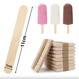 Fa spatula 110x10mm 50 db/csomag natúr