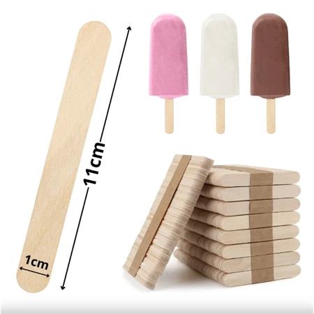 Fa spatula 110x10mm 50 db/csomag natúr