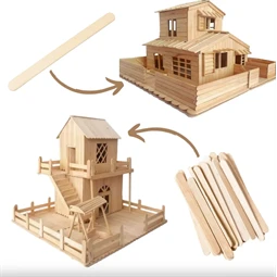 Fa spatula 110x10mm 50 db/csomag natúr