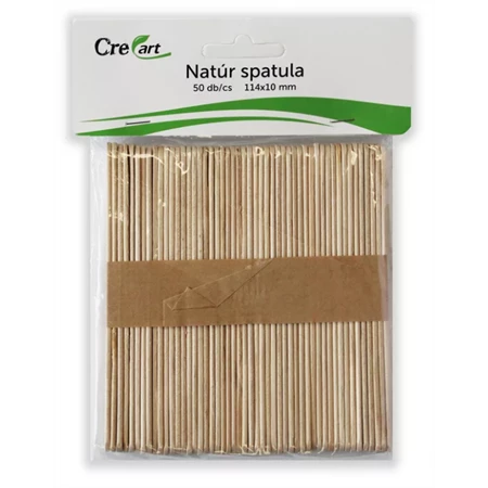 Fa spatula natúr 115x10mm 50 db/cs