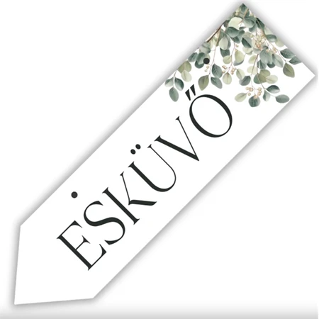 Fa tábla nyomtatott, Esküvői, nyíl, 30cm