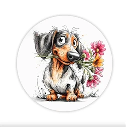 Fa tábla nyomtatott, Tacsis Tavasz, kerek 11,8cm