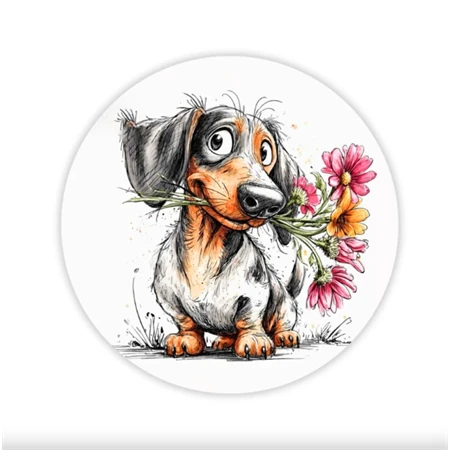 Fa tábla nyomtatott, Tacsis Tavasz, kerek 11,8cm