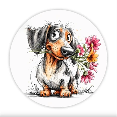 Fa tábla nyomtatott, Tacsis Tavasz, kerek 14,8cm