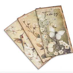 Fa tábla nyomtatott, Tavaszi zöld téma 3db/csomag