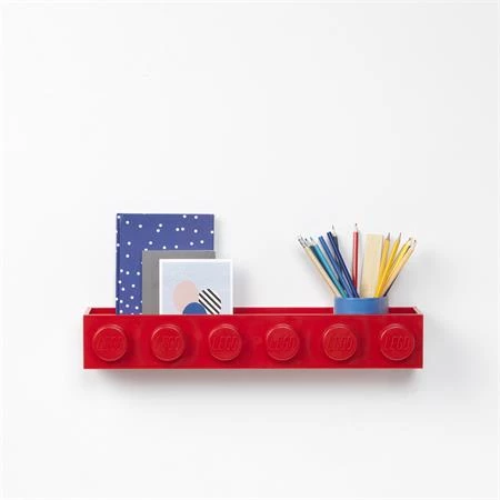 Fali polc LEGO Brick 6, piros