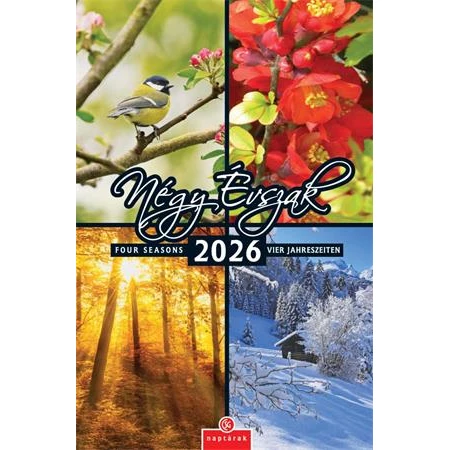 Falinaptár 2026 CSG 21x32 cm Négy évszak, magyar ünnep és névnapokkal