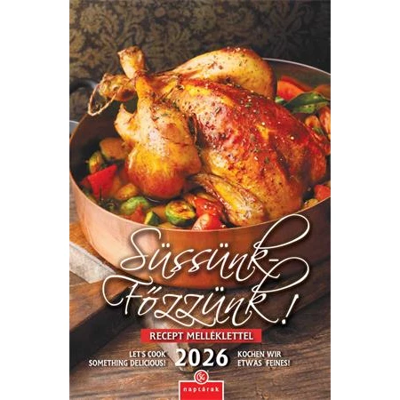 Falinaptár 2026 CSG 21x32 cm Süssünk-főzzünk, magyar ünnep és névnapokkal
